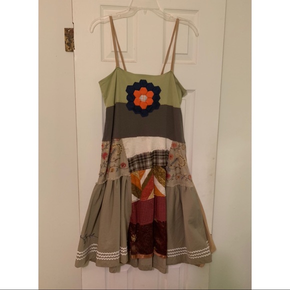 Patchwork Spaghetti Strap Dress - Picture 1 of 3